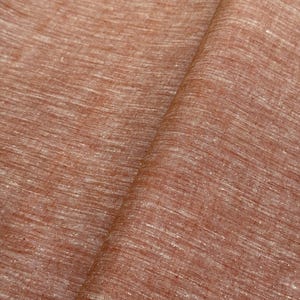 Matka Silk Chambray Fabric - Orange