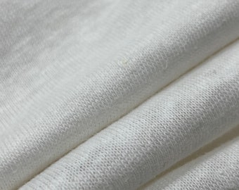 Tissu tricoté en jersey de chanvre et de coton - 4,5 oz / 155-160 g/m² - Tissu jersey de chanvre Jersey simple T-shirt en chanvre T-shirt en chanvre T-shirt en chanvre