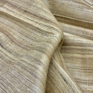Silk Fabric - 125 gsm / 3.75 Oz - Peace Silk Fabric Ahimsa Silk Tussar Fabric Ghicha Tussar Silk Golden Silk Natural Tussar Silk Fabric
