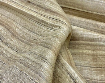 Silk Fabric - 125 gsm / 3.75 Oz - Peace Silk Fabric Ahimsa Silk Tussar Fabric Ghicha Tussar Silk Golden Silk Natural Tussar Silk Fabric