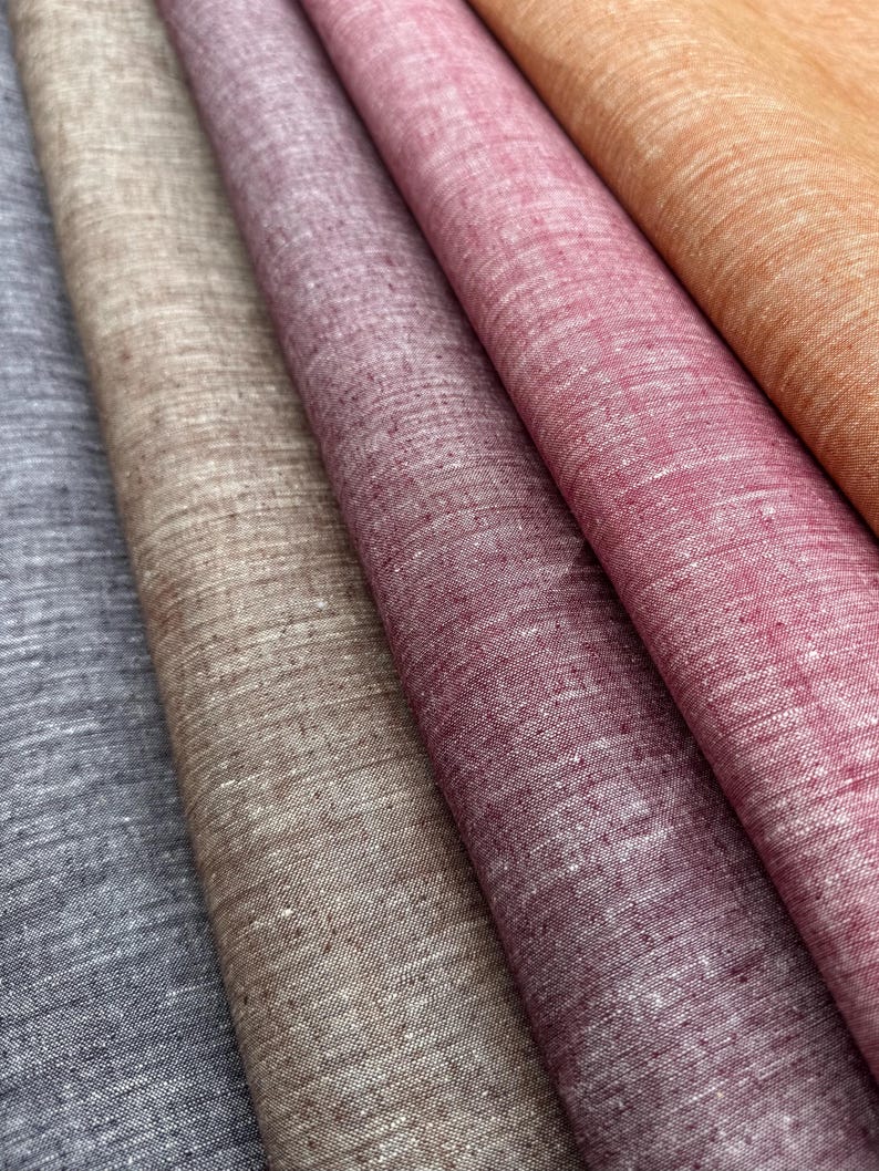 Matka Silk Chambray Fabric 5 colors - 2