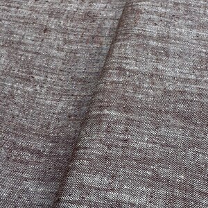 Matka Silk Chambray Fabric - Dark Brown