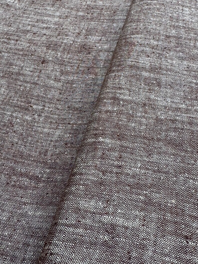 Matka Silk Chambray Fabric - Dark Brown