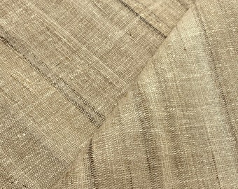 Tussar Silk Fabric - Raw Natural Handmade Silk Fabric - 180 gsm / 5.5 Oz - Peace Silk Fabric Tussah Silk Fabric Raw Silk Natural Tussar Silk