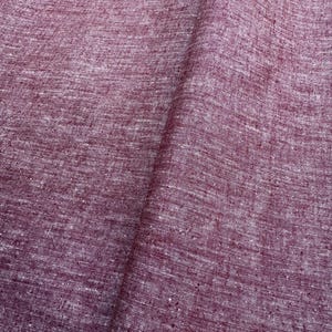 Matka Silk Chambray Fabric - Maroon
