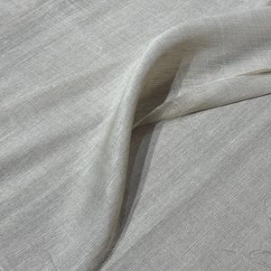 Natural Silk Linen Fabric - Linen & Silk Blended Fabric Peace Silk Curtain Fabric : 115 gsm / 3.5 Oz