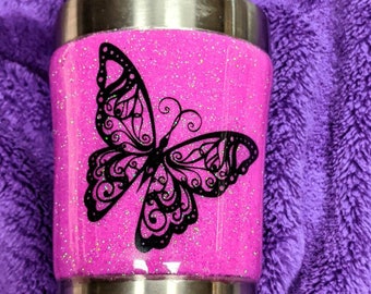 Glitter tumbler, Custom tumbler, personalized tumbler
