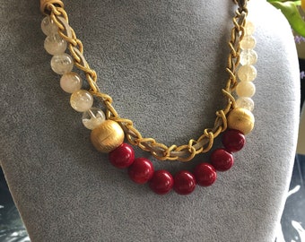 Chunky Gemstone Statement Necklace