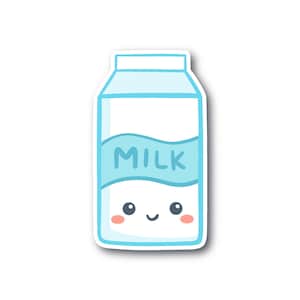 Kawaii Milk Carton Sticker