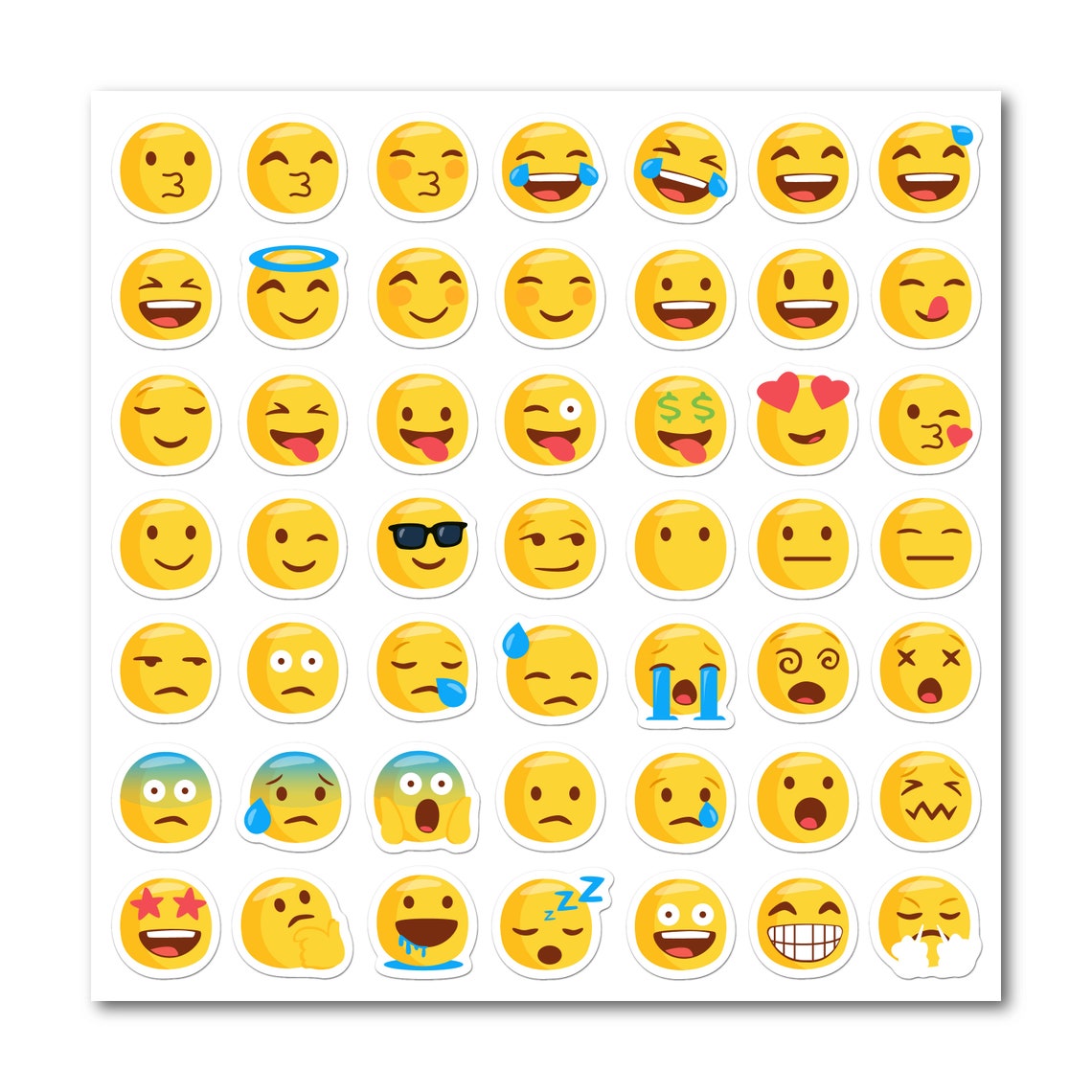 Emoji Mini Pegatinas Hoja pegatina Etsy