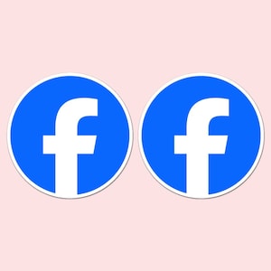 May include: Two blue circles with white outlines, each containing a white letter "f" in a stylised font.