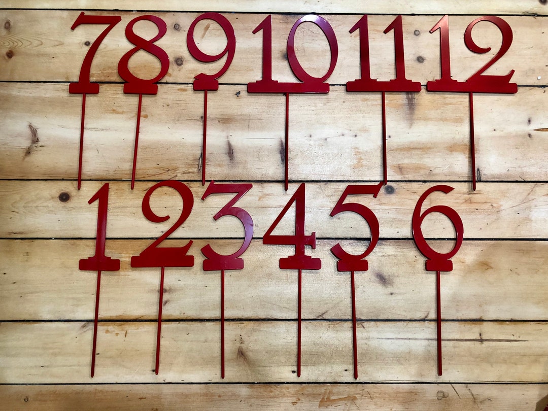 8 Inch Garden Sun Dial Numbers to Make a Children's Garden Analemmatic Standing Horizontal