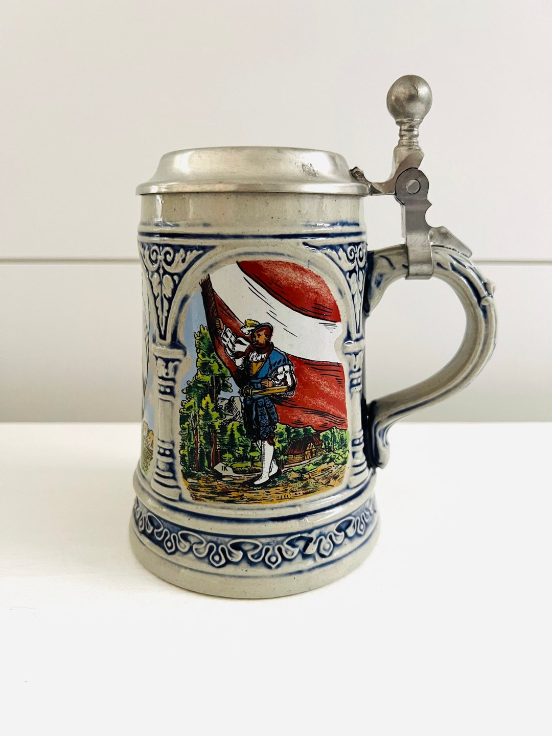 Vintage Gerzit Beer Stein From West Germany With Pewter Lid on Etsy