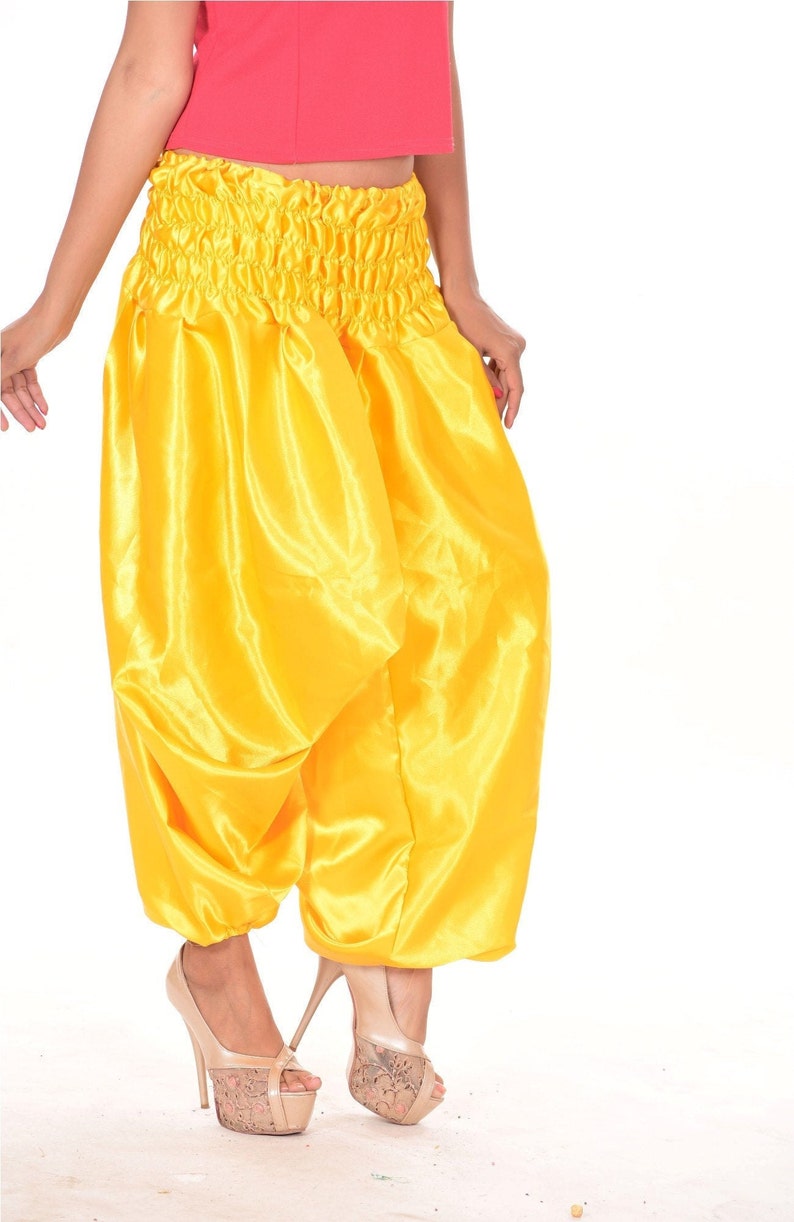 Indian Women Handmade Beautiful Stylish Harem Trouser Ali baba Bohemian Satin Summer Pant Ali baba
