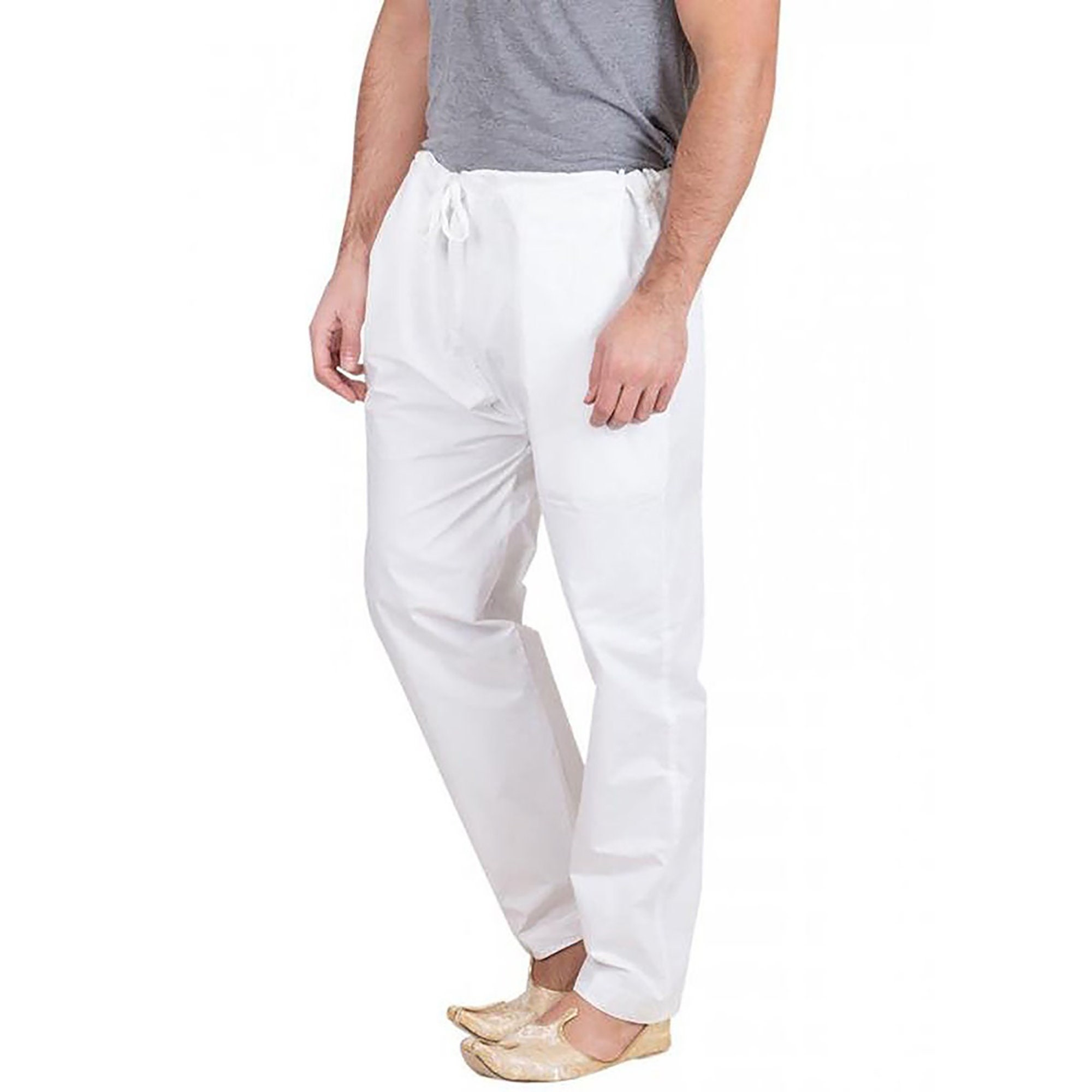 Indian Men's Pure Cotton Baggy Trouser Pant Big tall Pajama Solid Plain ...