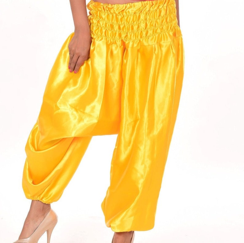 Indian Women Handmade Beautiful Stylish Harem Trouser Ali baba Bohemian Satin Summer Pant Ali baba