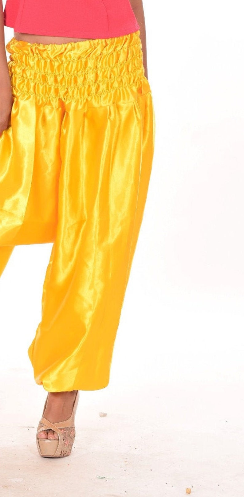 Indian Women Handmade Beautiful Stylish Harem Trouser Ali baba Bohemian Satin Summer Pant Ali baba