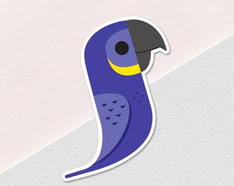 Hyacinth Macaw Parrot Sticker