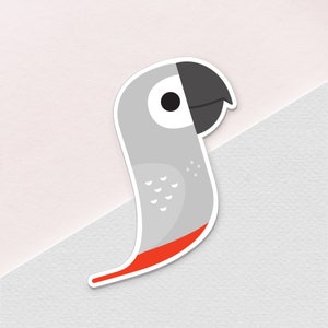 African Grey Parrot Sticker