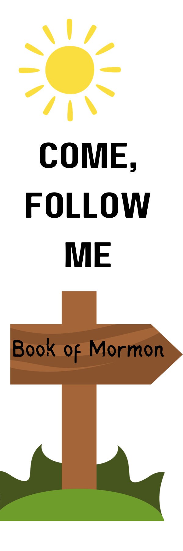 Printable Come, Follow Me Bookmarks assorted Designs Book of Mormon ...