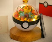 Pokemon Terrarium pikachu charmander bulbasaur squirtle with lantern Terrarium Pokeball Pokemon go Party favors Party gifts For Him Her