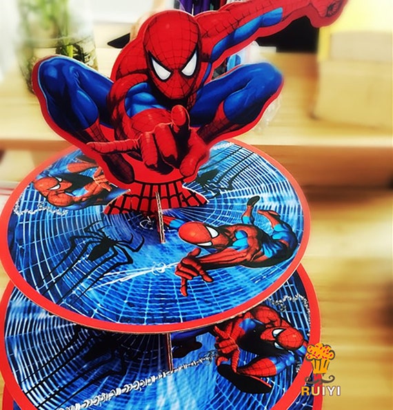 1set Cartoon Anime Avengers Spider Man Baby Shower Birthday Etsy