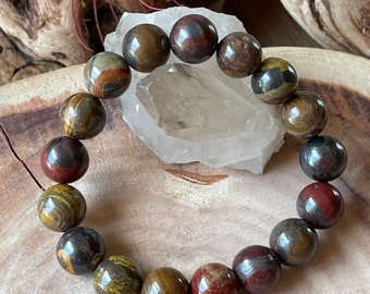 Natural Tiger Iron Bead Bracelets, Chekra Healing, Beaded bracelets