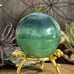 433g Green/Blue Fluorite Sphere, Healing, Chakras