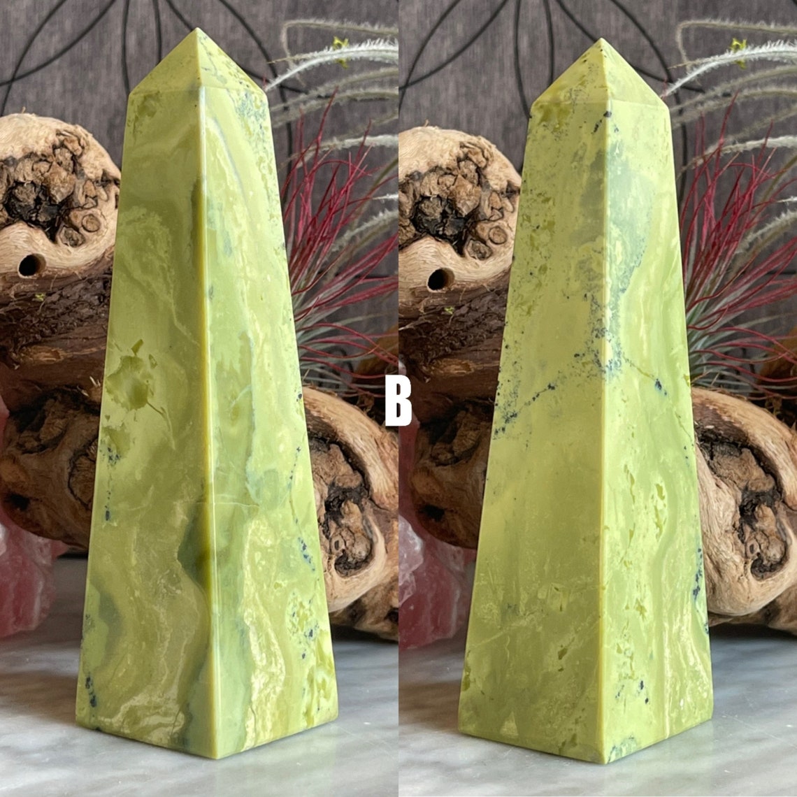 Genuine Serpentine With Pyrite Inclusion Towers Healing Etsy