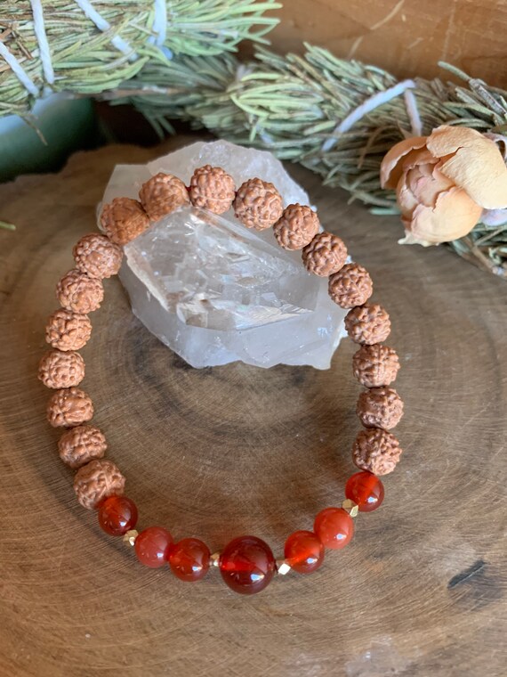 Carnelian Red Bracelet Red Carnelian Bracelet Handmade 925 Sterling Silver Adjustable