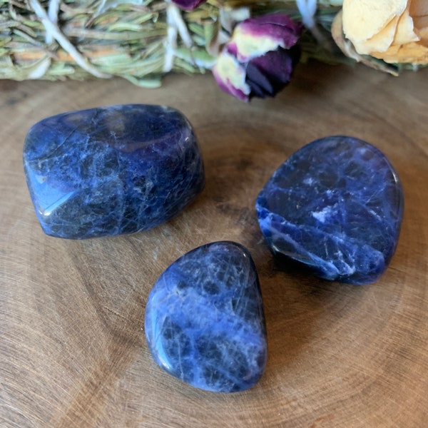 Sodalite Tumbled Stones, Chakras, Reiki, Healing