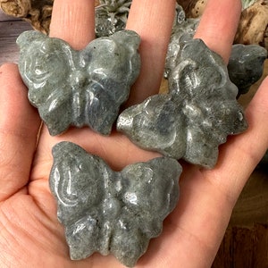 Labradorite Butterfly Carvings, Butterflies