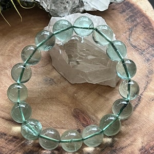 Natural Green Fluorite Bead Bracelets, Chakra Healing, Beaded bracelets