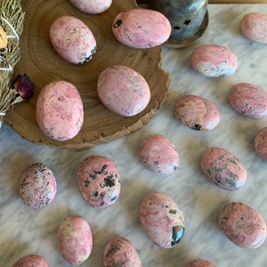 Peruvian Rhodonite Palm Stones