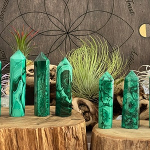High Grade Malachite Points from Congo