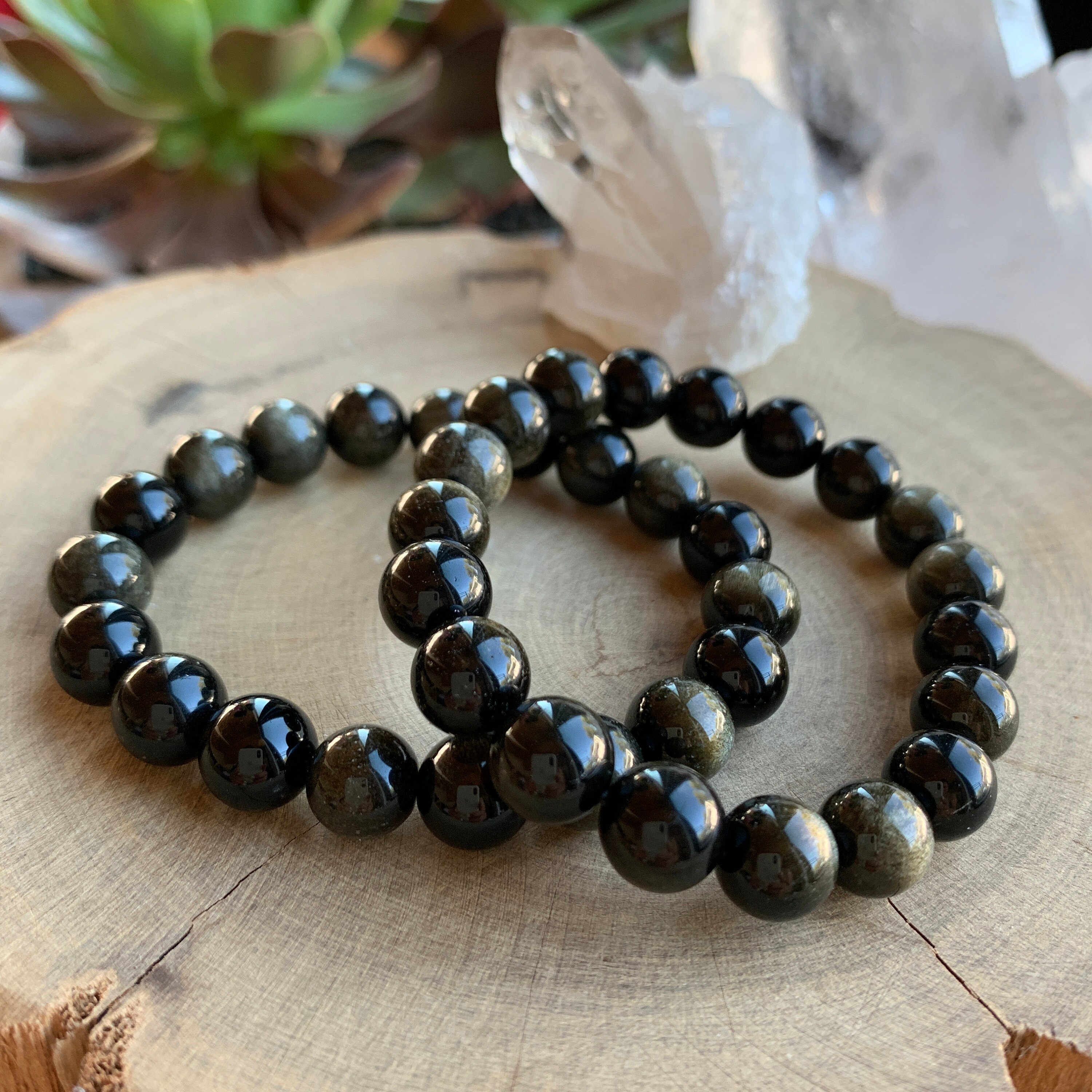 ブレスレット　y2k Lot Of 2 Y2K Early 2000's Wooden Bracelets Purple With Chinese