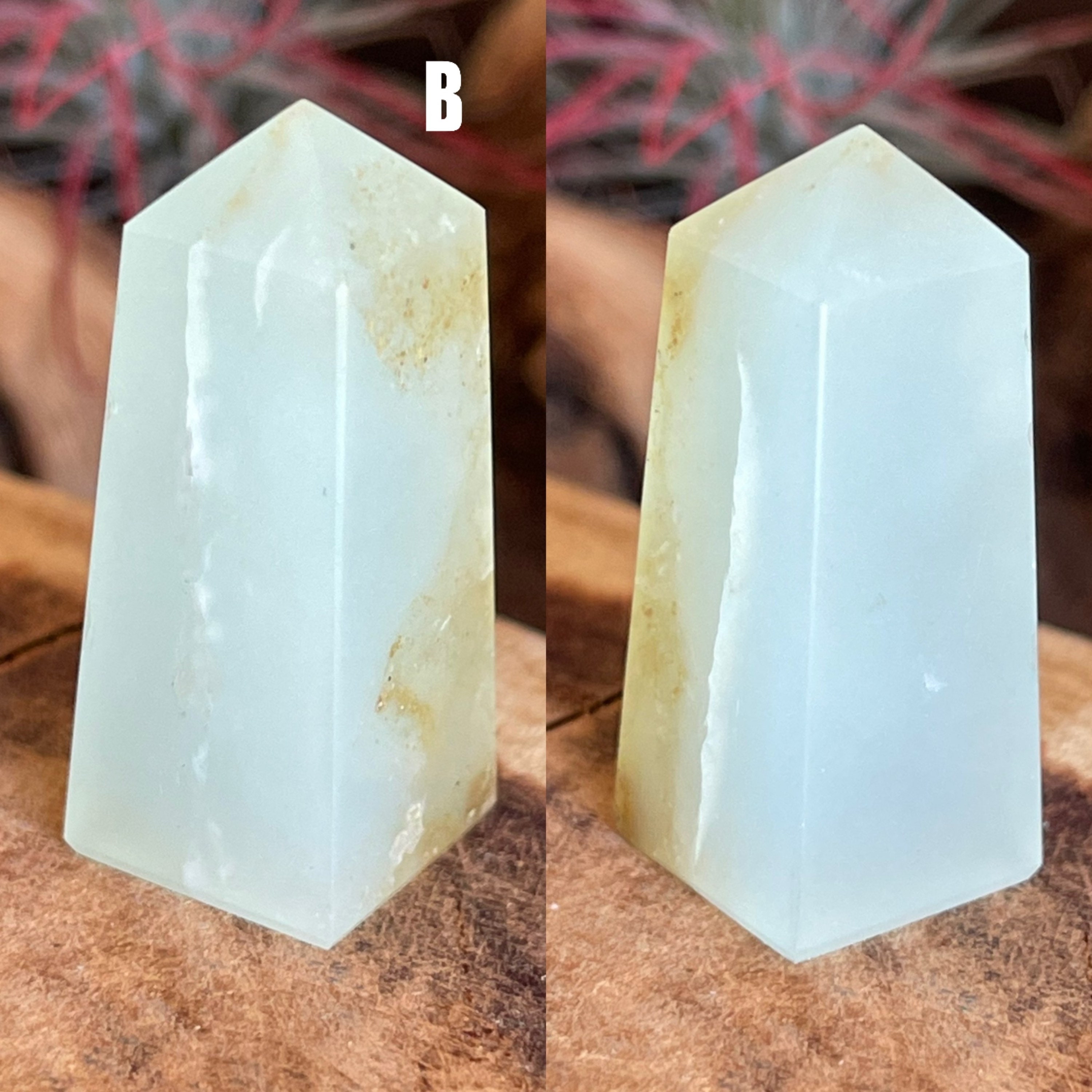 Mini Obelisco de Ópalo Azul Peruano Torre de Sanación Reiki | Etsy