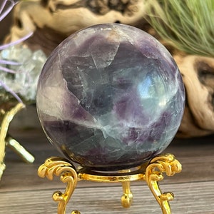 297g Rainbow Fluorite Sphere, Fluorite Sphere, Healing Sphere