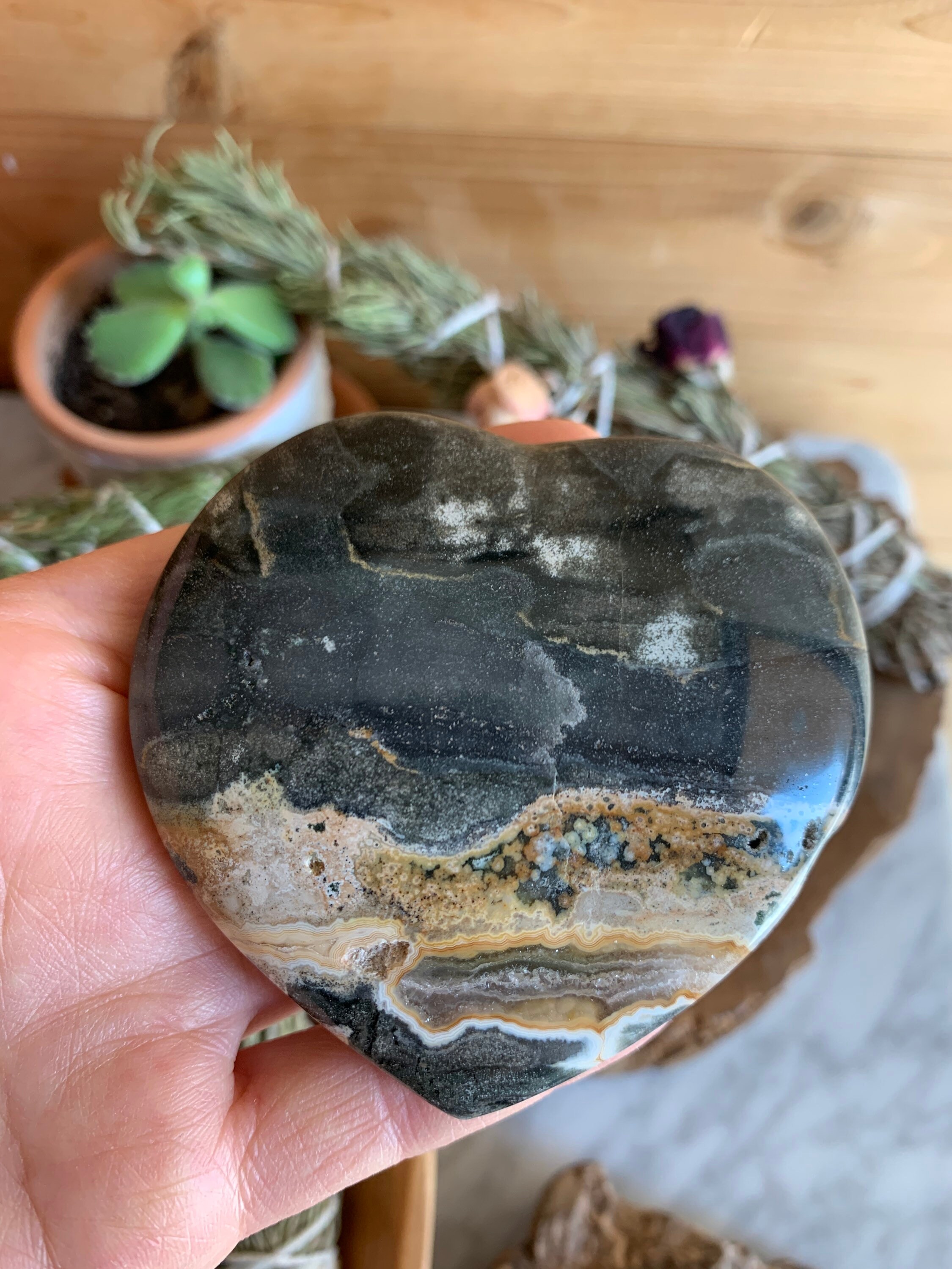 オーシャンジャスパー bigハート 天然石 372g Amazon.co.jp: 天然石カラーオーシャンジャスパー不規則な石瑪瑙