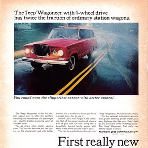 1965 Jeep Wagoneer-4 Wheel Drive New Family Wagon-Original Magazine Ad