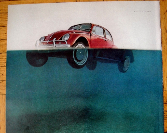 1967 VW Beetlebugwaterprooffloatingin Water Volkswagen Original 13.