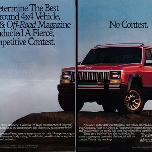 1990 Jeep Cherokee-War Of The Winners-Original 2 Page Magazine Ad