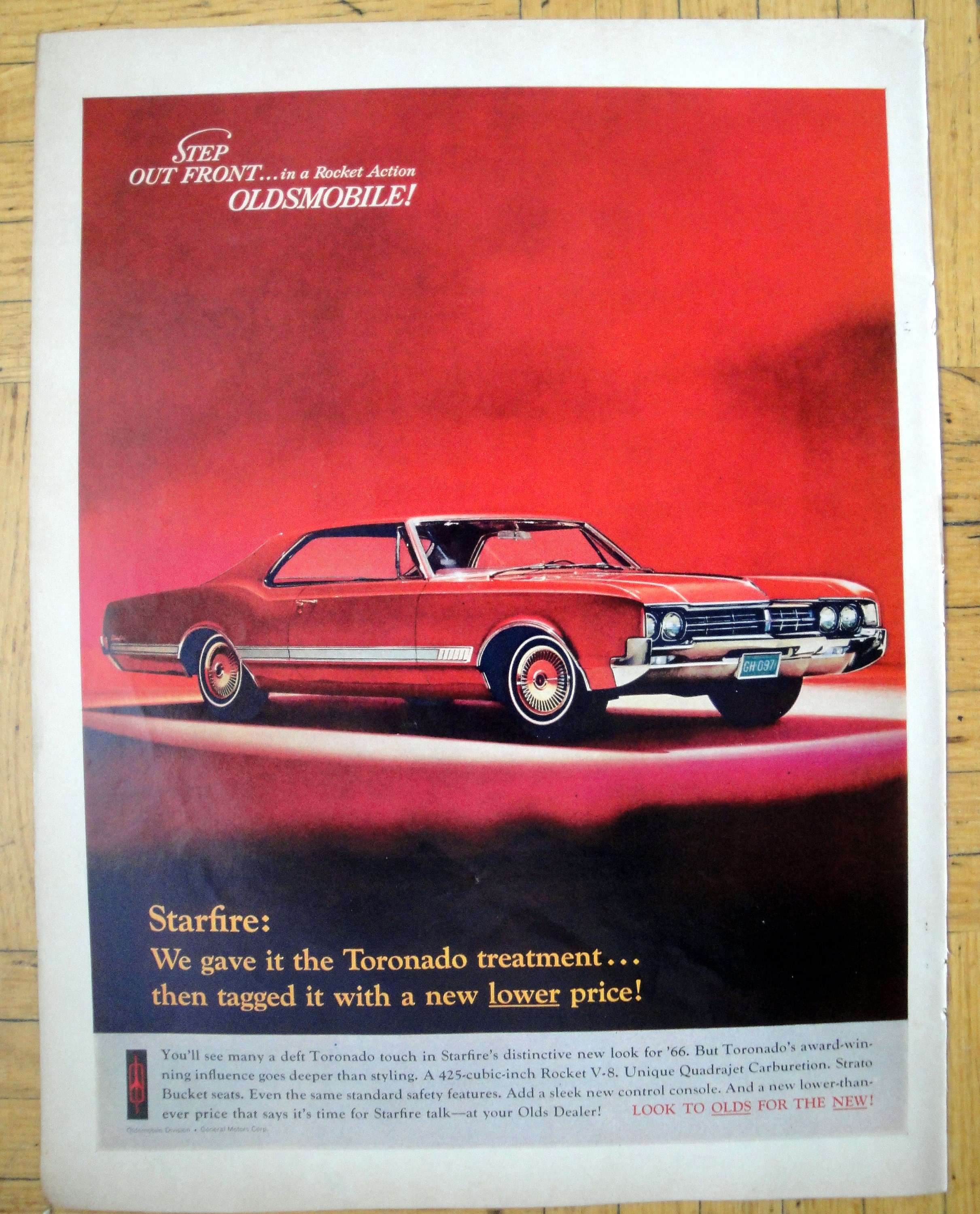 Starfire Super 88 442 Toronado 1966 Oldsmobile Original Car Sales Brochure