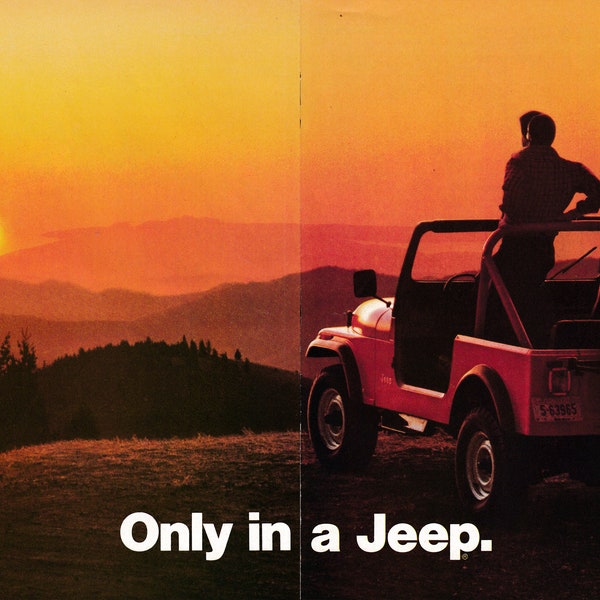 1983 Jeep CJ-Sunset Viewed From A Mountain Top-Original 2 Page Magazine Ad