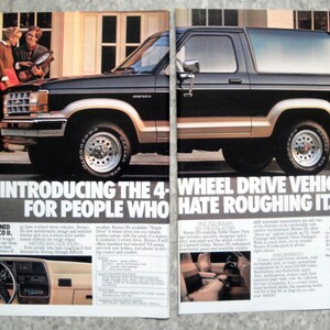 1989 Ford Bronco II 4 Wheel Drive Why Rough It Original 2 Page 13 * 10 Magazine Ad