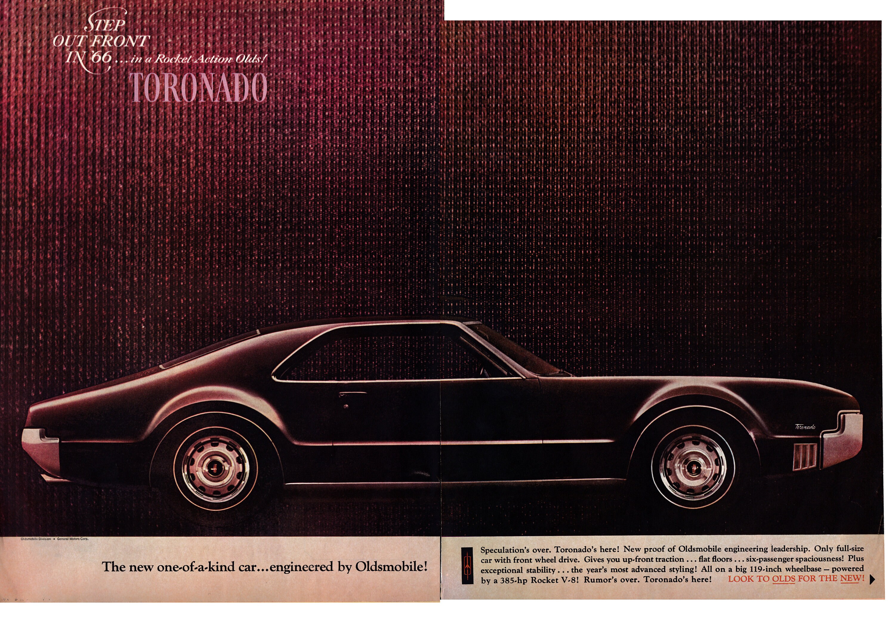 1966 Oldsmobile Toronado V-8 Original-2 Page 13.5 * 10.5