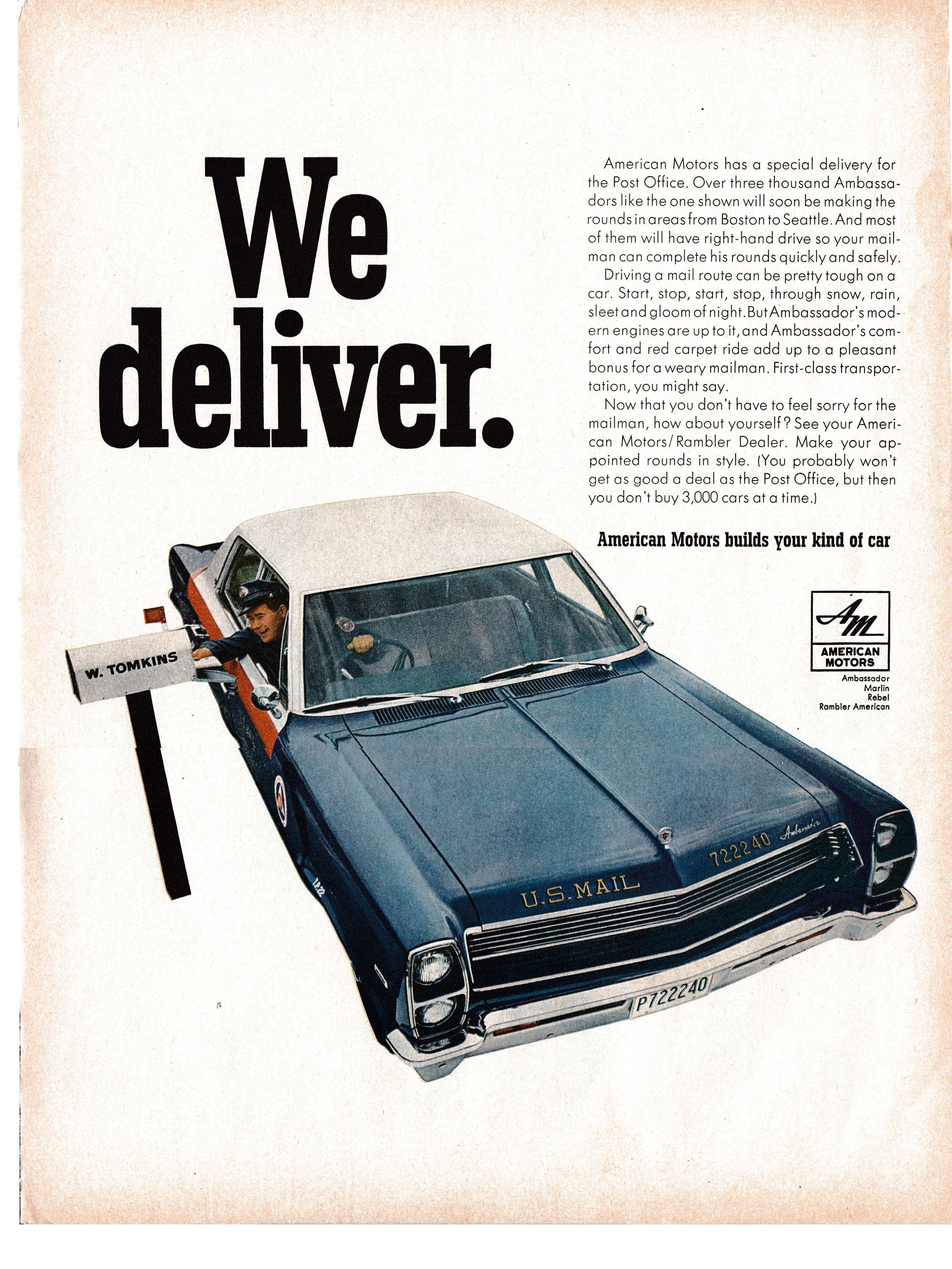 希少！JO-HAN '67 AMERICAN MOTORS AMBASSADOR Jo-Han 1967 AMC Ambassador Radio Promo - Spotlight Hobbies