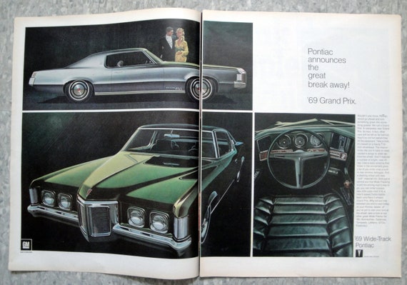 1969 Pontiac Grand Prix 428 Cu V-8 Original 2 Page 13.5 10.5 - Etsy