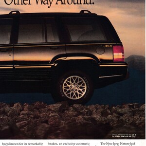 1992 Jeep Grand Cherokee Limited Original 2 Page Magazine Ad - Etsy