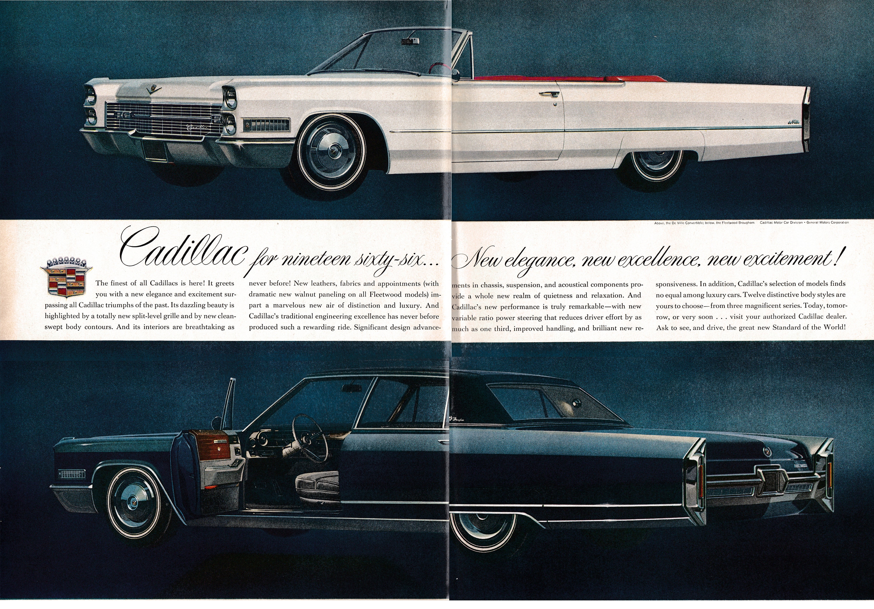 1966 Cadillac De Ville Convertible Fleetwood Original 2 Page - Etsy